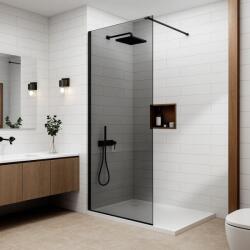 Water Fun Walk-in || Black zuhanyfal, füstüveggel 120, 200cm, 8mm, NANO (WSB-1200) - waterfun