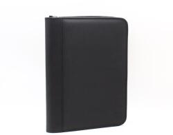 Ága hengl fekete cipzáras belűl zsebes bőr mappa ma3009