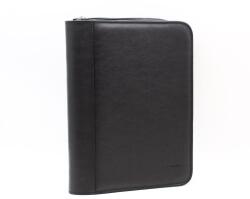 Ága hengl fekete cipzáras gyűrűs bőr mappa mgy4002