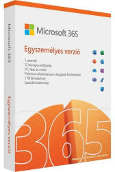 Microsoft 365 Egyszemélyes Personal Hungarian EuroZone Subscr 1YR Medialess FY25H2 Dobozos (EP2-32447) - koronaphone