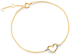 Heratis Forever Gyémánt szív karkötő, 9K, sárga arany IZBR525HR