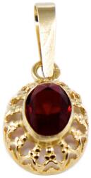 Ékszershop Piros köves sárga arany medál (1317936)