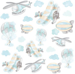 Pastelowe Love® Falimatrica készlet - Repülőgépek és léggömbök 22 db