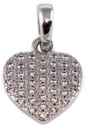Ékszershop Fehérarany köves szív medál (1198712)