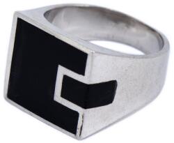 Ékszershop Fekete betétes ezüst pecsétgyűrű (2135025)