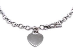 Ékszershop Szíves ezüst anker nyaklánc (2176755)