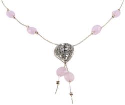 Ékszershop Izraeli ezüst nyaklánc rózsakvarccal (2173451)