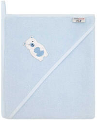  Bocioland kapucnis fürdőlepedő 100*100 cm - jegesmedve kék