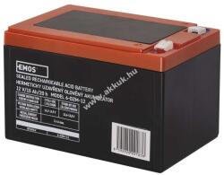 EMOS Ólom akku 12V 15Ah AGM EMOS (csatlakozó F2) 6-DZM-12 ciklusálló, ciklikus