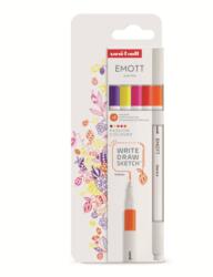 uni Emott tűfilc készlet 5db-os ÉRZELEM SZÍNEI (narancs, élénkpiros, rózsaszín, citromsárga, fukszia) (2UEMOTT5DBERZELEM)