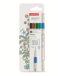 uni Emott tűfilc készlet 5db-os SZIGETVILÁG SZÍNEI (égkék, türkiz, fenyő zöld, sötét sárga, barna) (2UEMOTT5DBSZIGETVILAG)