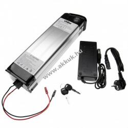 VHBW Helyettesítő Nyeregcső, üléscső akku + töltő e-kerékpárhoz, Li-Ion, 48V, 14, 4Ah, ezüst