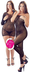 Cottelli Collection - Salopeta din plasa variabila si rochie intr-una cu tanga (negru) S-L