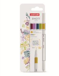 uni Emott tűfilc készlet 5db-os RETRO SZÍNEK (szalmasárga, almazöld, kékeszöld, írisz lila, vörösbor) (2UEMOTT5DBRETRO)