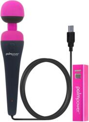 PalmPower Plug & Play Wand - vibrator de masaj cu power bank (roz-gri) Vibrator