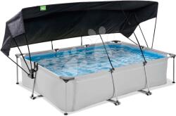 EXIT Toys Medence napellenzővel és szűrővel Soft Grey pool Exit Toys acél szerkezet 300*200*65 cm szürke 6 évtől (ET30233250)
