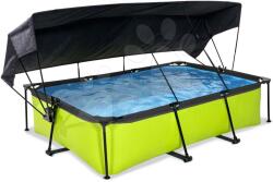 EXIT Toys Medence napellenzővel és szivattyúval Lime pool Exit Toys acél medencekeret 300*200 cm zöld 6 évtől (ET30233240)