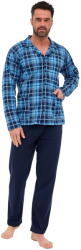 Cornette Pijama bărbătească cu nasturi CORNETTE 114/82 albastru închis: 4XL (32245 4XL)