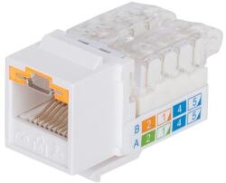 Manhattan 790772 Keystone - Cat6A Keystone Jack, UTP árnyékolatlan, RJ45, Műanyag, Fehér (HALRACMH790772)