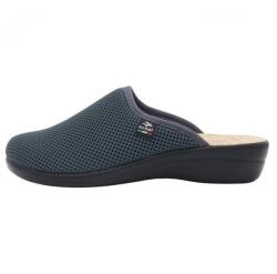 Fly Flot Saboti dama, gri inchis, ortopedici, de casa, textil, cu interior din piele naturala, talpa joasa, Fly Flot T4-368-FE-Gri-Inchis (Marime: 39) (T4-368-FE-Gri-Inchis-39)