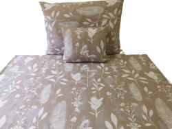  3 részes pamut ágynemű huzat szett - 140x200 cm /bézs szolid mintás