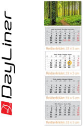 Dayliner Speditőr naptár 4 tömb, 4 hónap SP-4 330 × 1100 mm, fehér lapokkal Erdő Dayliner 2027 (582410)