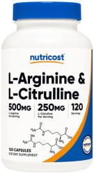 Nutricost L-Arginine L-Citrulline Complex Capsules 120 Kapszula