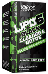 Nutrex Lipo-6 Black Cleanse & Detox Természetes Hatóanyagú Zsírégető 60 Kapszula