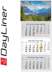 Dayliner Speditőr naptár 3 tömb, 3 hónap SP-30 330 × 760 mm, fehér lapokkal Hegy Dayliner 2026 (DL6SP-30H3-HE) - officefirst