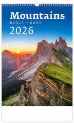 Dayliner Falinaptár képes 315 x 450 mm, fehér lapokkal Mountains Dayliner 2026 (DL6FA-H126) - officefirst