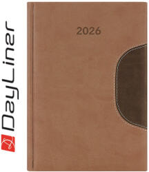 Dayliner Határidőnapló Memphis B5 heti, fehér lapokkal barna-csokoládé Dayliner 2026 (DL6AG-MEFB5HE-BC) - iroszer24