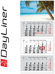 Dayliner Speditőr naptár 3 tömb, 3 hónap Medium Classic 350 × 755 mm, fehér lapokkal Tengerpart Dayliner 2026 (DL6SP-3MECA-TE) - veryjet