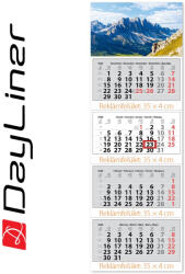 Dayliner Speditőr naptár 4 tömb, 4 hónap Szuper Maxi 350 × 1025 mm, fehér lapokkal Hegy Dayliner 2026 (DL6SP-4SMCA-HE) - veryjet