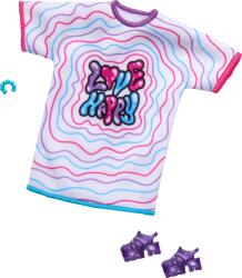 Mattel Mattel Barbie: Divat szett - Fekete-fehér csíkos ruha pecséttel (HRH38)