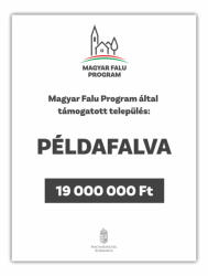  MFP Támogatói összefoglaló tábla : Projekttábla méret - 600 mm x 800 mm