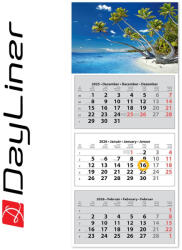 Dayliner Speditőr naptár 3 tömb, 3 hónap SP-30 330 × 760 mm, fehér lapokkal Vízpart Dayliner 2026 (DL6SP-30H3-VI) - iroda-ellatas