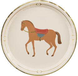  Plates Horse, mix, 23 cm (1 pkt / 6 pc. ) (TPP98)
