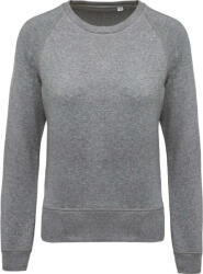 Kariban Női raglános organikus környakas pulóver, Kariban KA481, Grey Heather-L (ka481grh-l)
