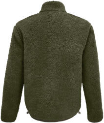 SOL'S Uniszex FURY cipzáras sherpa dzseki polár béléssel, SOL'S SO04042, Army/Dark Army-L (so04042ar-dar-l)