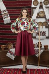 Ie traditionala Rochie eleganta Bujori