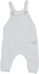 Little Dutch Salopeta tricotata din mix de lana pentru bebelusi - Soft Blue - Vintage Sunny Stripes - Little Dutch