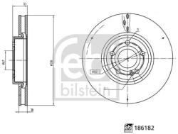 Febi Bilstein Disc frana FEBI BILSTEIN 186182 (186182)
