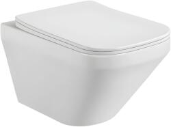 Foglia Set vas wc rimless suspendat, dreptunghiular, capac slim softclose, Foglia Bristol (B2353)