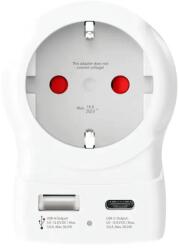 SKROSS Adaptor priza Skross 1.500283-E EU -> UK, USB-A, USB-C 20W (ADAPT-PLUG-EU/UK/AC20PD-SKRS)