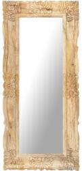vidaXL Огледало, 110x50 см, мангово дърво масив (321637)