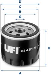 UFI Filtru ulei UFI 23.481. 00 (23.481.00)