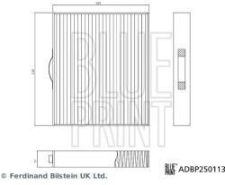 BLUE PRINT Filtru, aer habitaclu BLUE PRINT ADBP250113 (ADBP250113)
