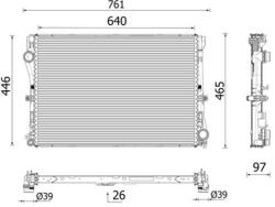 MAHLE Radiator, racire motor MAHLE BEHR *** PREMIUM LINE *** CR 2640 001P (CR 2640 001P)