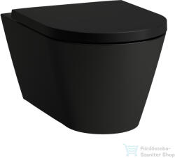 Laufen KARTELL Silent Flush rimless fali WC ülőke nélkül, matt fekete H8213317160001 (H8213317160001)