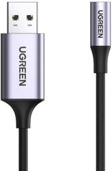 UGREEN CM477 Audió adapter, USB 3, 5 mm-es mini jack 3, 5 mm-es AUX csatlakozó (szürke)